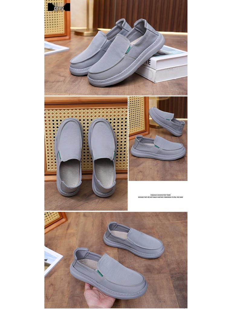 Men's Old Beijing Cloth Shoes: Black Lightweight Non-Slip, Breathable Casual Shoes for Middle-Aged and Elderly