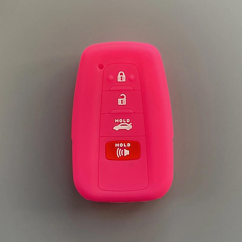 Silicone Car Key Case Cover For Toyota Corolla Prius Camry V70 C-Hr Rav4 Hybrid Highlander Altis Land Cruiser Prado 150 Avalon