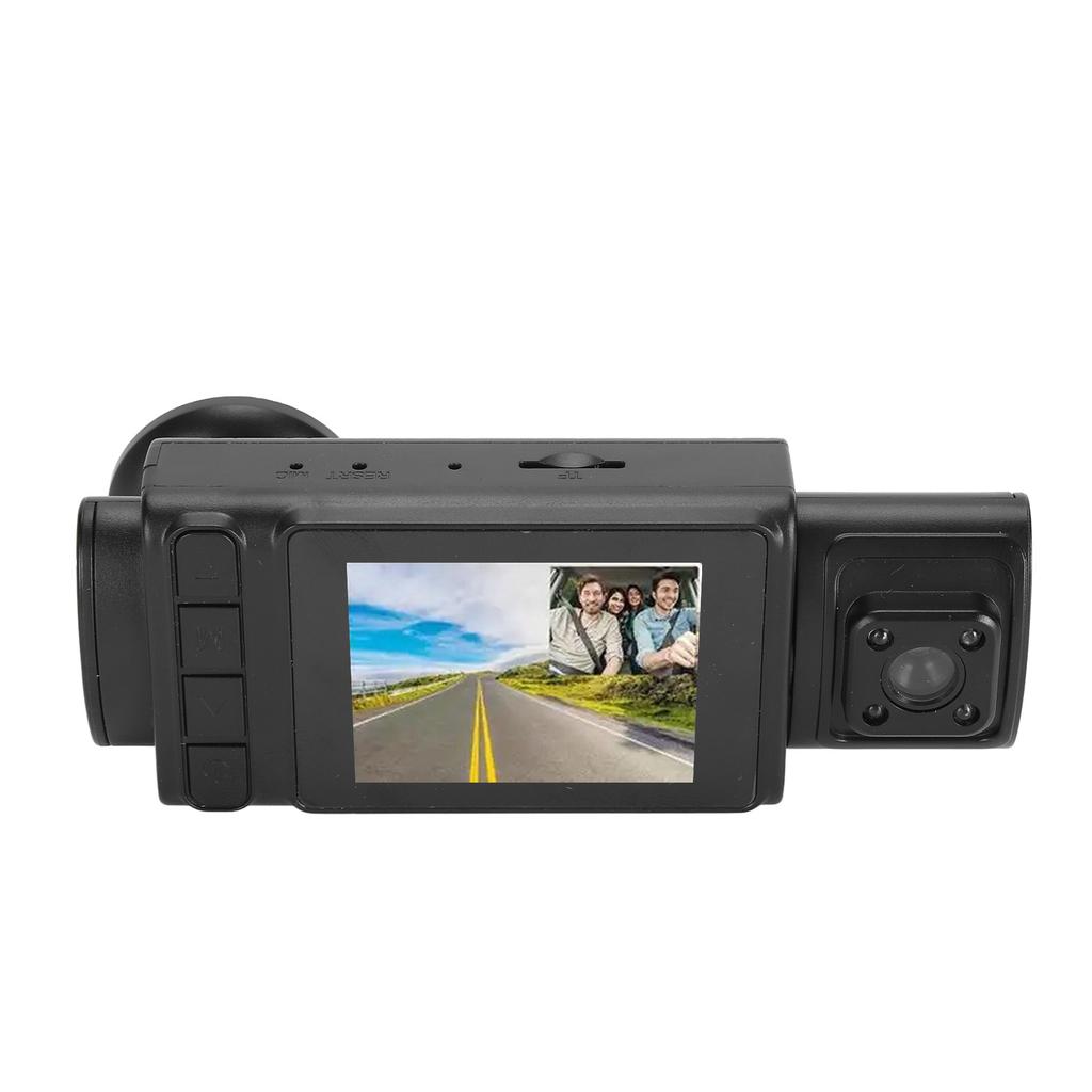 3 Channel Dash Cam Car Front Rear Inside 1080P Full HD Infrared Night Viewing Loop Recording 2in Screen Parking Mode
