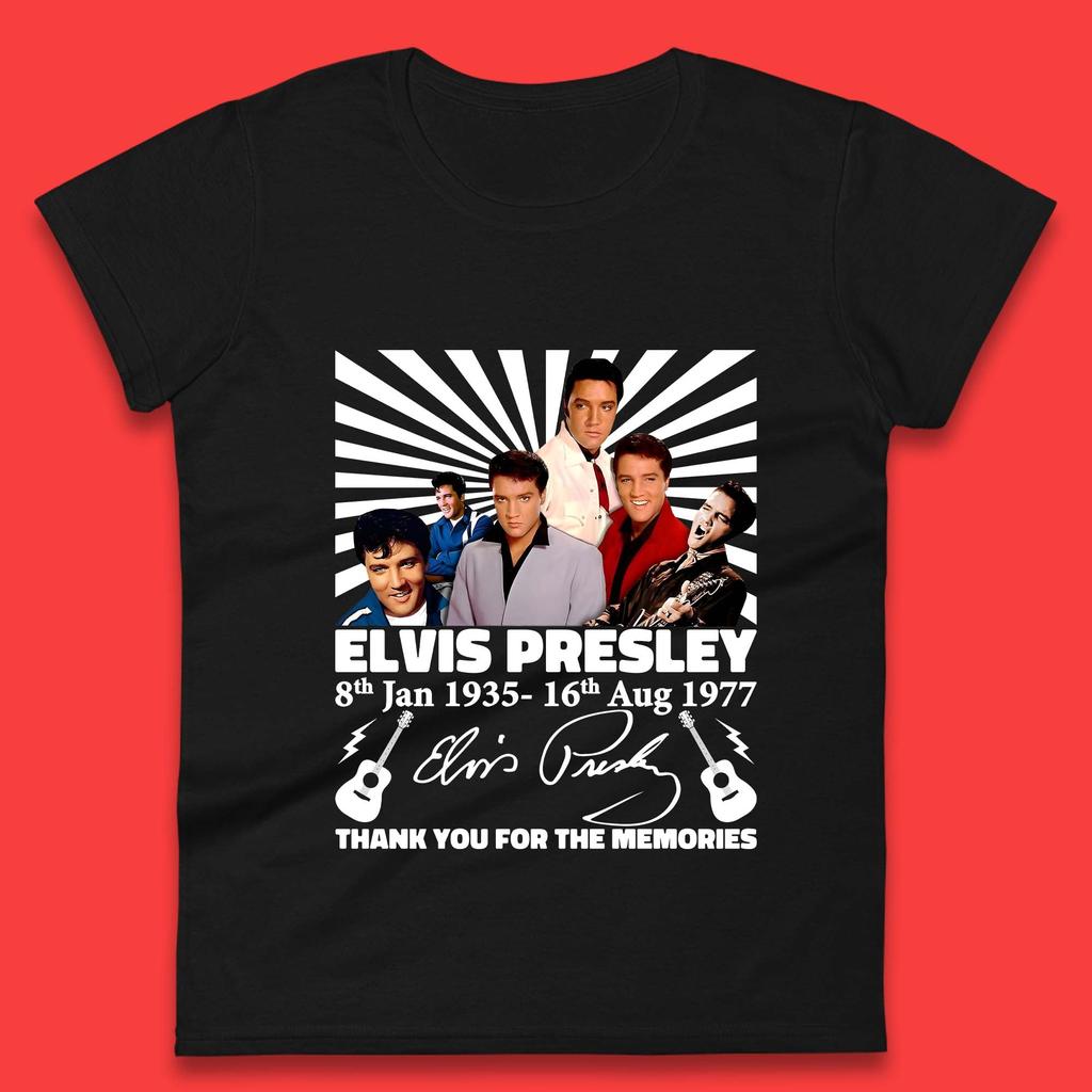 Elvis Presley Signature Womens T-Shirt Mens Tops Tees Unisex