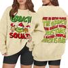 Women's Casual Fashion Long Sleeve Christmas Printed Round Neck Sweatshirt Top