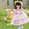 Lolita Girls' Princess Dress Summer New Flower Fairy Dress Children's Super Fairy Monet Garden Birthday Dress