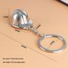 Creative 3D Mini Helmet Keychain: Motorcycle Safety Helmet with Engravable Baffle