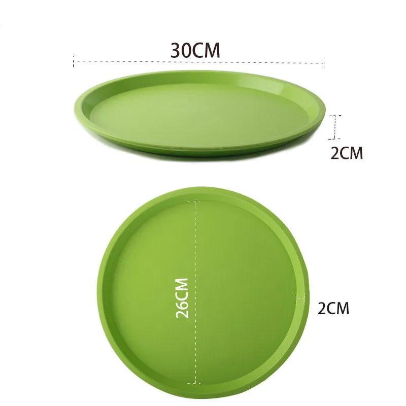 

Круглый пластиковый поднос с нескользящей поверхностью, сервировочная тарелка для ресторана, поднос с нескользящей подкладкой, поднос для кофе и напитков, поднос для подачи блюд быстрого питания, барный инструмент