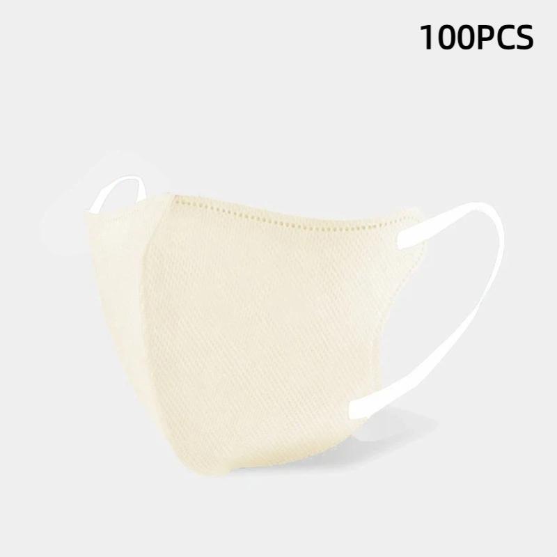 100Pcs Face Masks Japanese Style 3D Face Mask Adult Disposable Breathable Masks