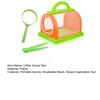 1 Set Critter Viewer Box with Tweezers Magnifying Glass Portable Handle Mesh Kids Outdoor Nature Exploration Small Animal Catcher Observation