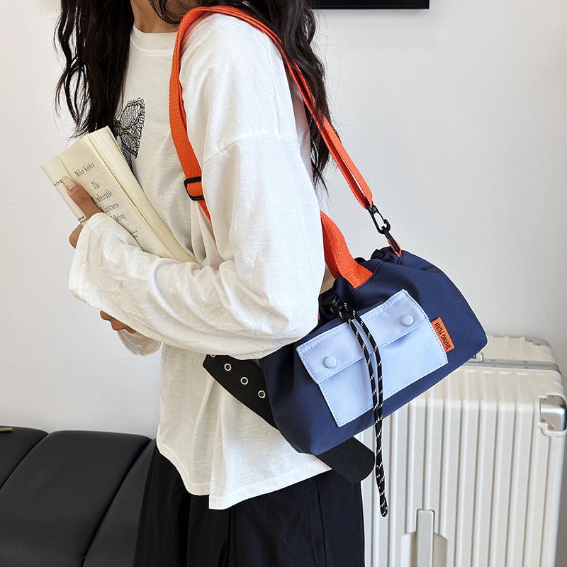 Korean Style Women's Lightweight Drawstring Shoulder Tote: Casual, Stylish & Perfect for Work, Commute, Travel, or Going Out.