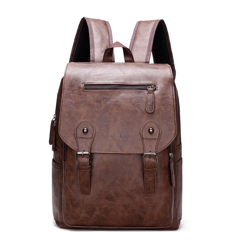 Schoolbag backpack men's new, stylish and simple computer bag, casual student schoolbag large-capacity outdoor travel bag