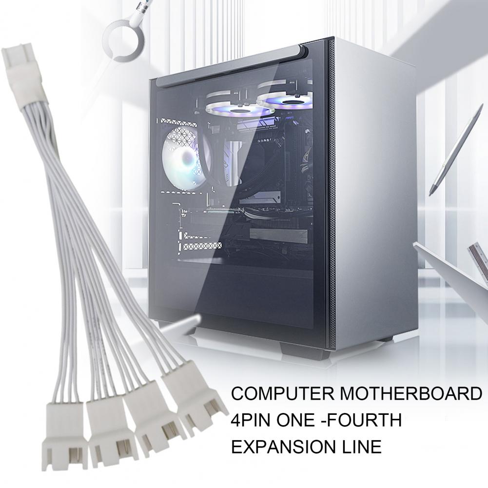 Adapter Cable Computer Cpu Fan Splitter Cable 4 Pin Adapter Hub 1 to 4 Converter Pwm 4pin Fan Extension Power Cable Motherboard