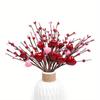 2pcs/set Red Pink Foam Love Heart Branch Glitter Foam Love Pick Stick Valentine's Day Flower Bouquet Home Vase Picks Wedding Decor