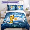 Set Biancheria da Letto Stampata Calcio Argentina 3 Pezzi Copriletto Traspirante Accogliente come Regalo per Inaugurazione Casa o Festa