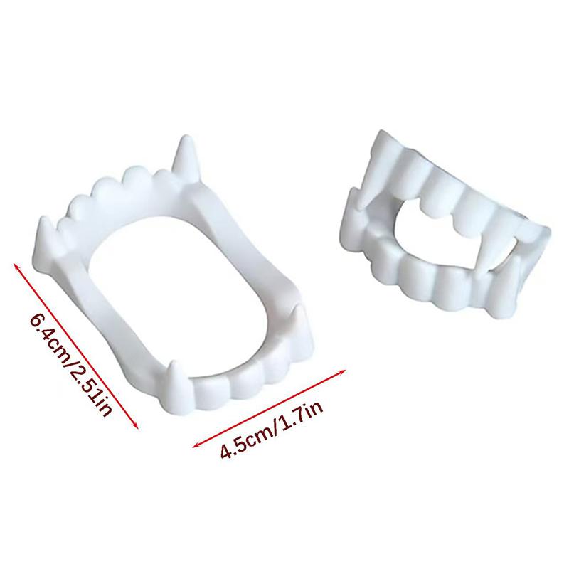 1Pcs Halloween Vampire Denture Luminous Fake Teeth Dress Up Props Horror Zombie Teeth Grim Reaper Braces Glow Party Supplies