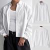2026 Spring and Autumn New Men's Long-Sleeve Striped Shirt, Loose Short Base Shirt