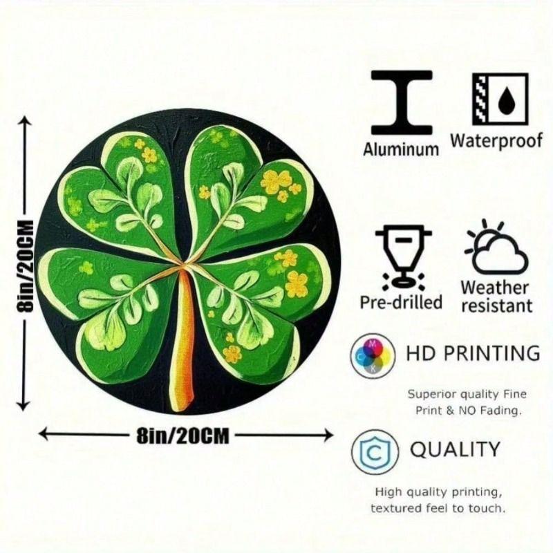 Metal Wall Art Vintage Clover Shamrock Poster for Bar