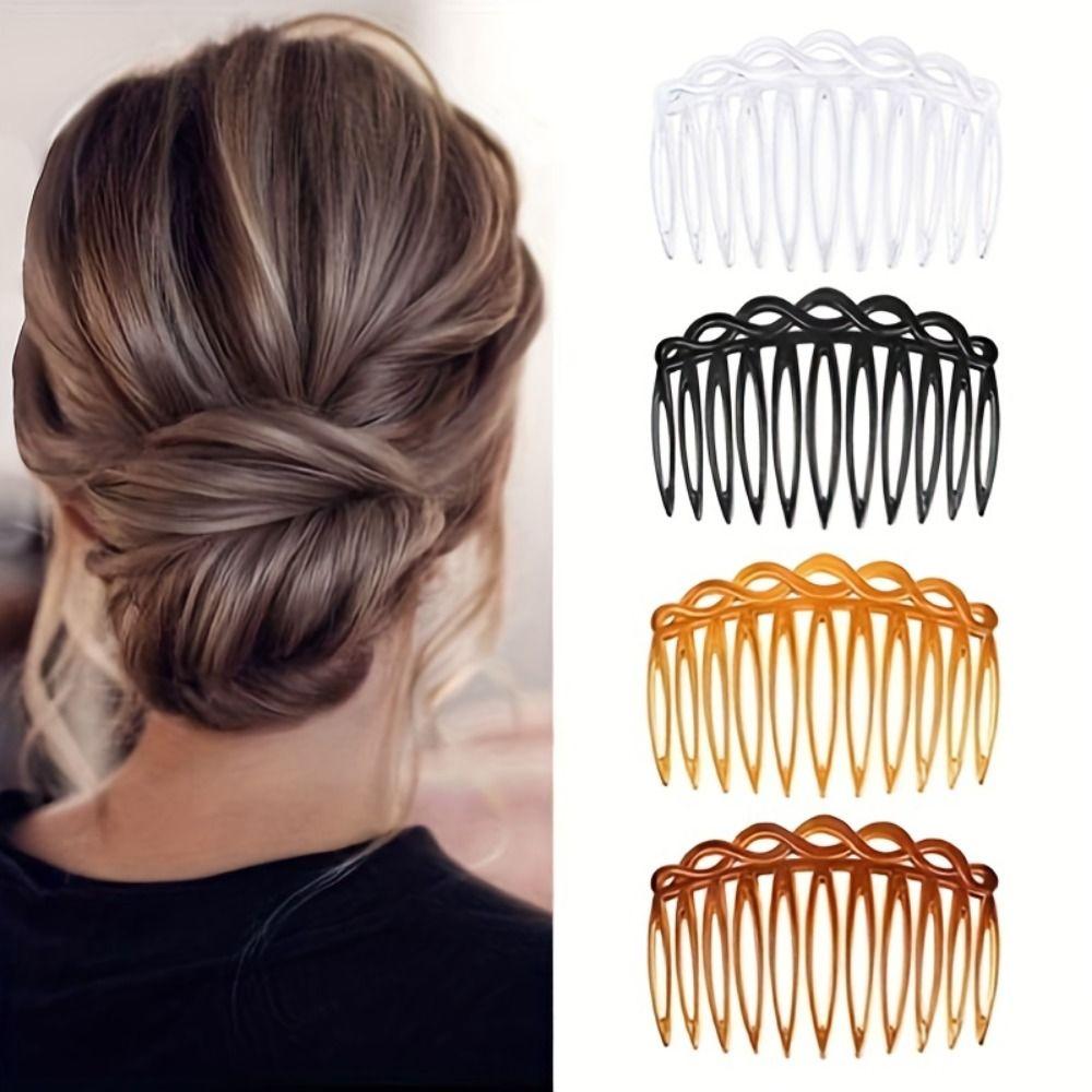 11 Teeth Inserted Combs Plastic Hair Accessories Multi-purpose Simple Hair Clip Combs  Women