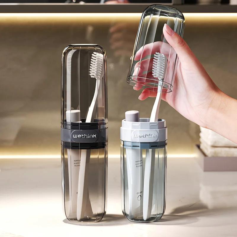 Toothbrush Travel Containers Transparent Portable Toothbrush Case Outdoor/business Trip/travel Acessories