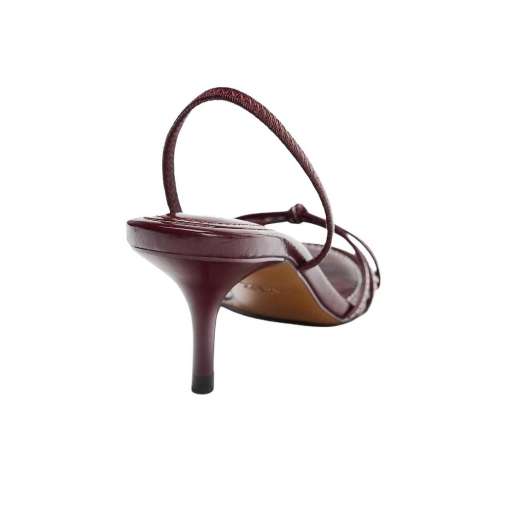 Zara Fashionable Comfortable One-Strap Sandals 6Cm Women sandals Burgundy 2302610022