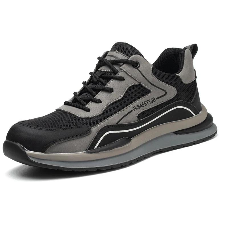 Летняя дышащая мужская/женская защитная обувь со стальным носком — фото 8