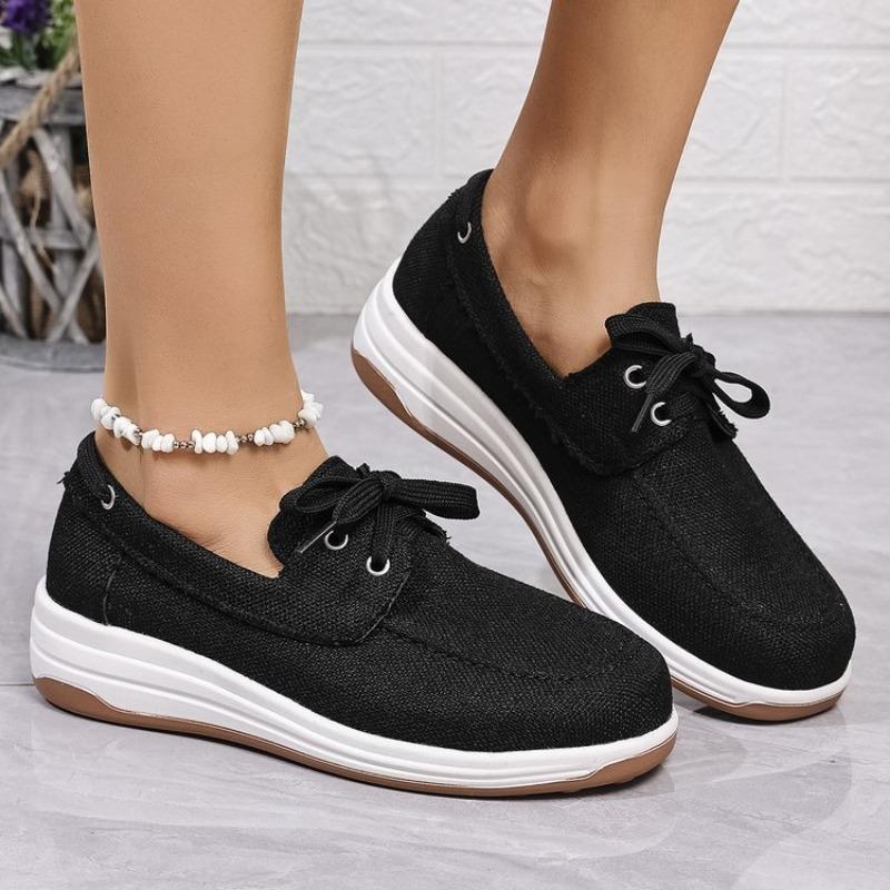 Large size fashion casual single shoes women's spring new canvas single shoes women's single shoes women's