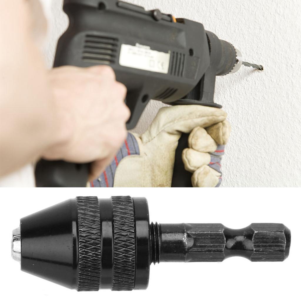 0,3-3,6 mm Nyckellös Borrchuck 1/4 Hexskaft Snabbadapter Omvandlare