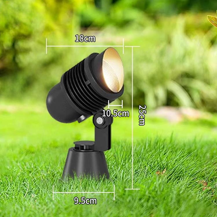 220V IP33 Waterproof 45 Beam Angle 3500K Warm White Aluminum LED Garden Spotlight for Outdoor Landscape Lighting Spike for