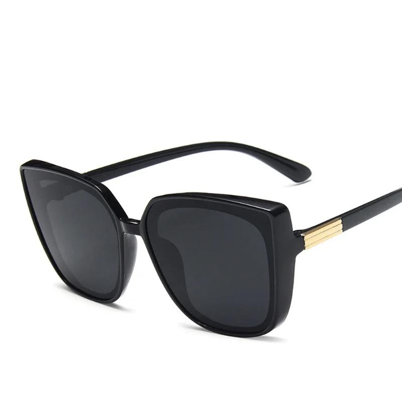 Fashion Plastic Cat Eye Women Oversized Sunglasses Brand Designer Vintage Retro Mirror Sun Glasses For Female Uv400