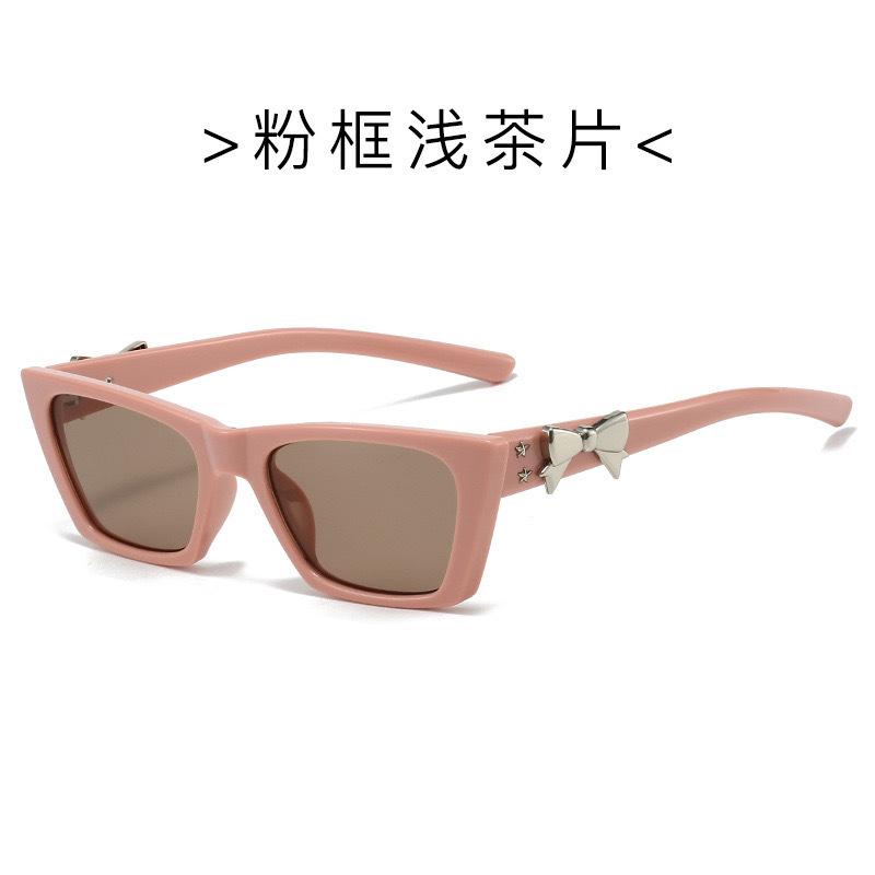 New Stylish Woman Sun Glasses Cat Eye Shape Bowknot Decoration Women'S Sunglasses  Female Sunglass
