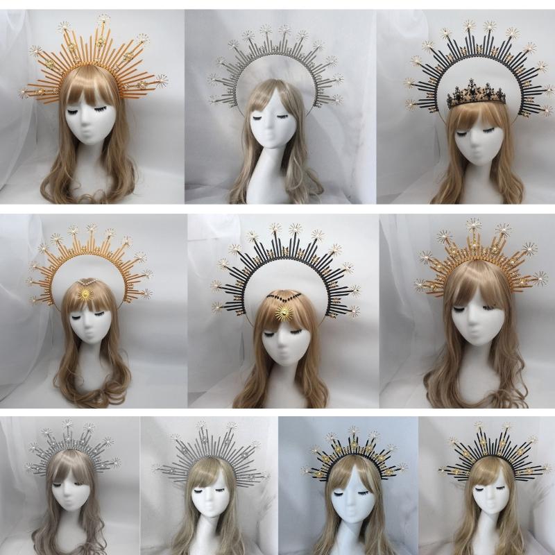 Bentiță Coroană Tiara Kituri Artizanat Handmade Piesa Coroană Costum Femei Bentiță Păr