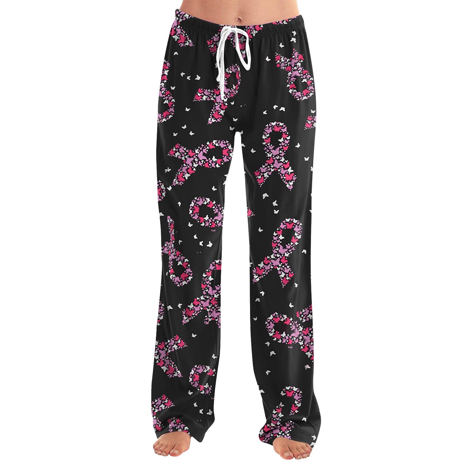 

Женские домашние брюки с принтом Allover, пижамные брюки для сна, длинные брюки, пижамные брюки, брюки для йоги XL
