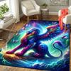 1pc Majestic Griffin Design Area Rug - Soft, Anti-Slip, and Durable Gaming Room Decor for Bedroom