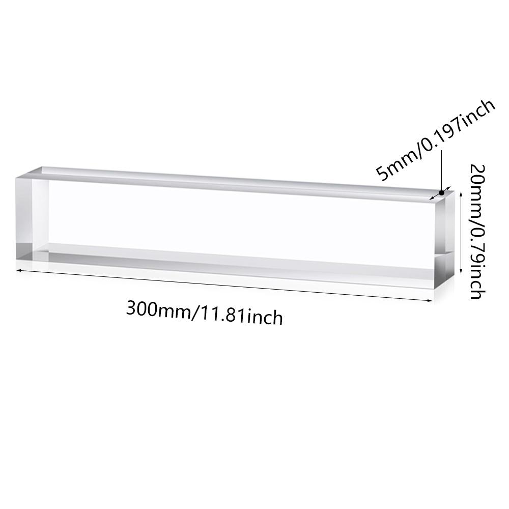 1pcs Transparents Square Acrylic Stick Bar, Clear for DIY Craft, Display Stand, Polished Edges, Multiple Sizes