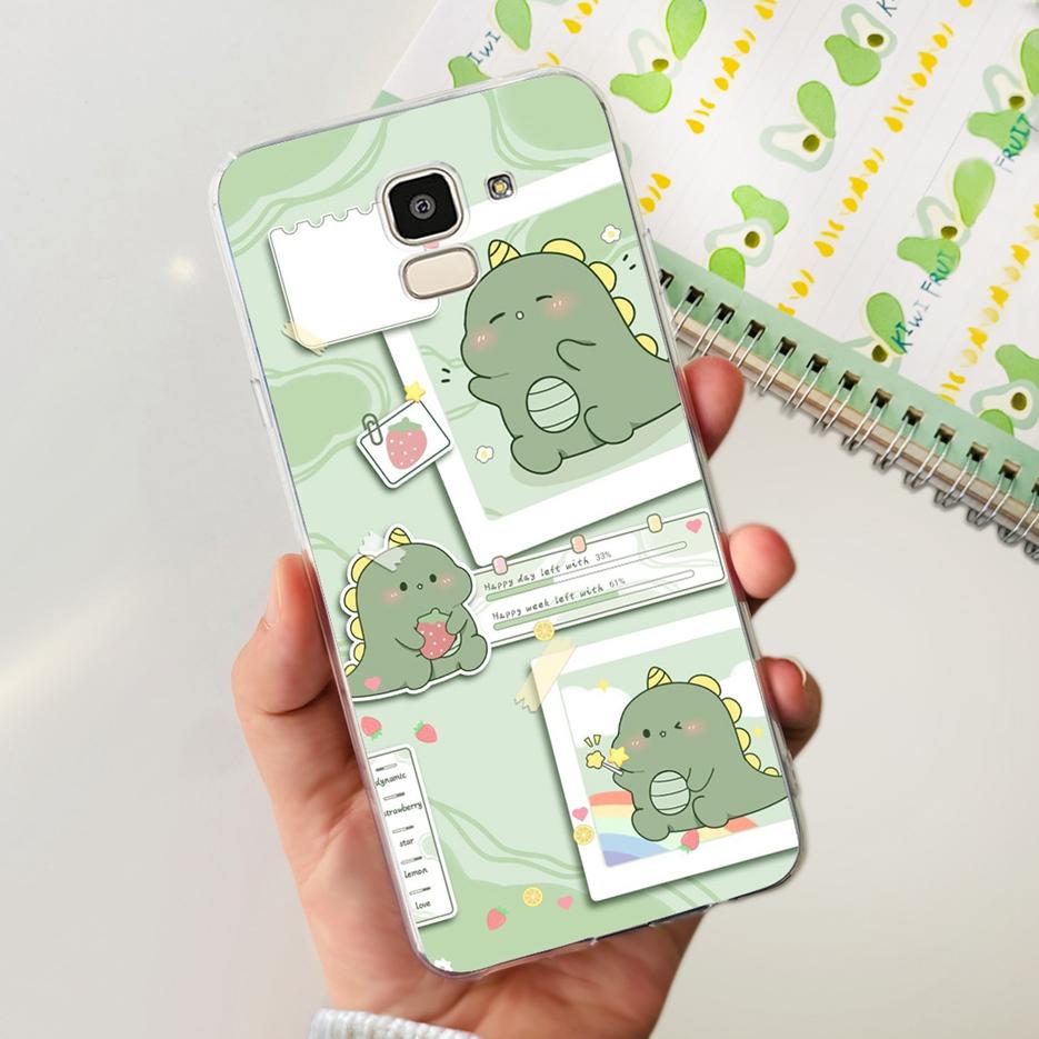 For Samsung Galaxy J6 2018 Case SM-J600F Stylish Painted Cover Clear Silicone Soft TPU Phone Case For Samsung J6 Plus J6+ Bumper