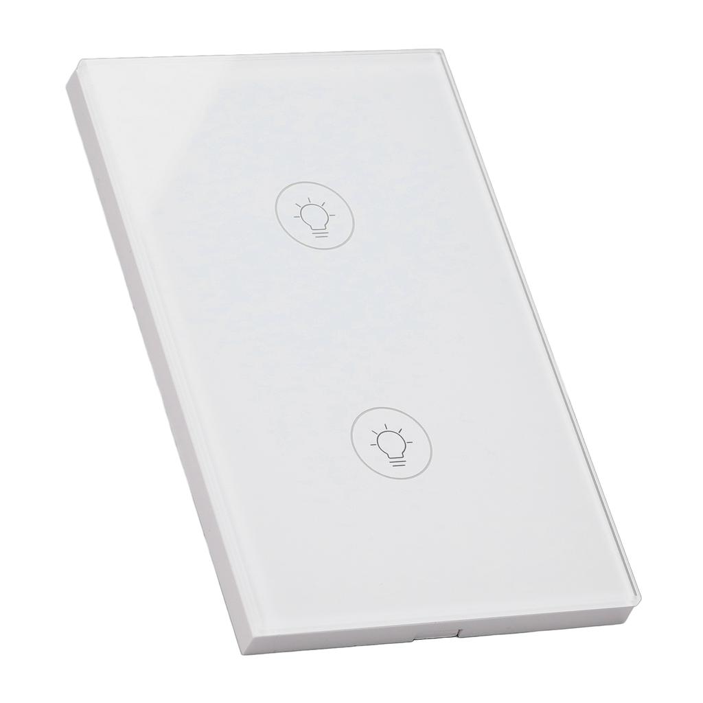 Smart Touch Wall Switch APP Control 2 Way Tempered Glass Panel Light Switch for Home Office