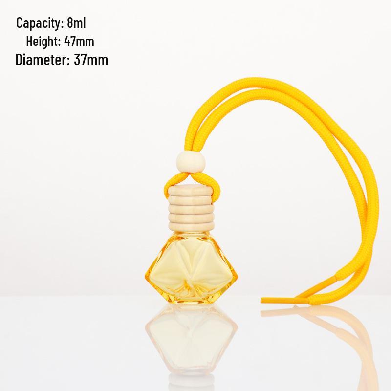 Colored Rhombus Car Aroma Diffuser Bottle with Wooden Lid