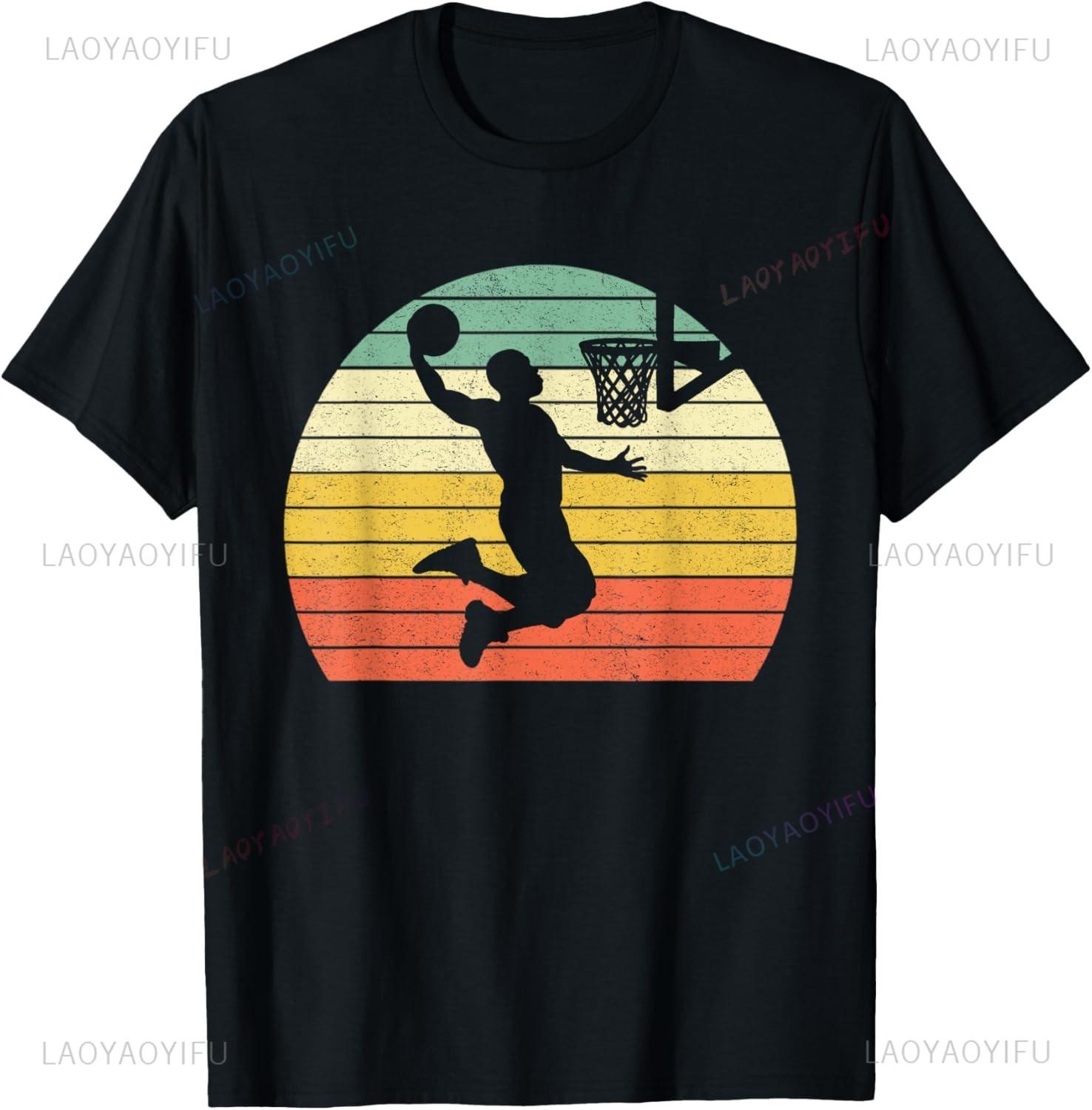 

Basketball Apparel - Basketball T-Shirt Sports Clothing Tops Graphic T Shirts Vintage T Shirt Men Clothing 4XL