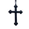 Electrophoretic Black Zinc Alloy Cross Pendant Necklace