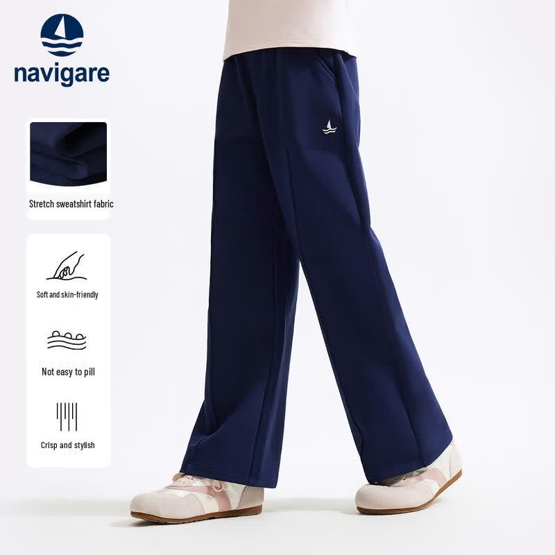 Navigare Girls' Wide-Leg Casual Long Pants