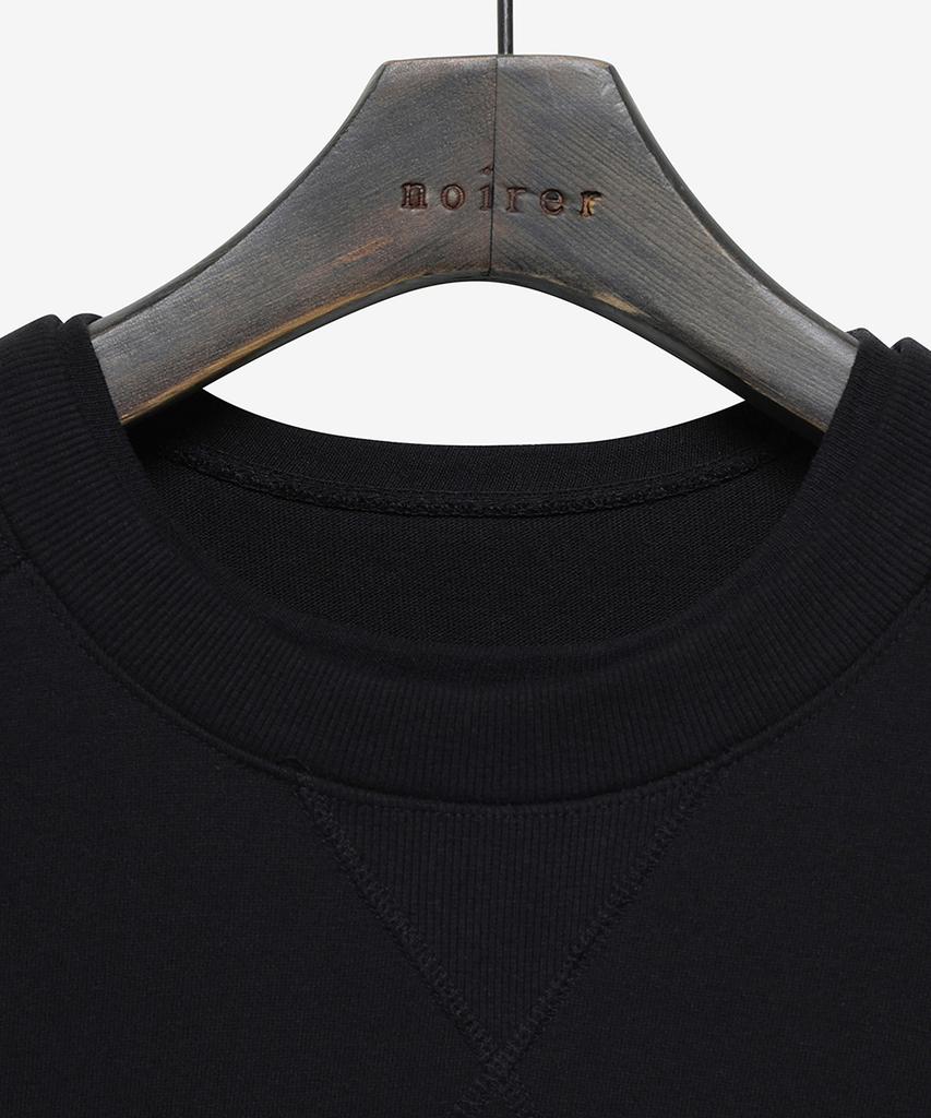 NOIRER Cut-Out Layered Sweatshirt (Black)