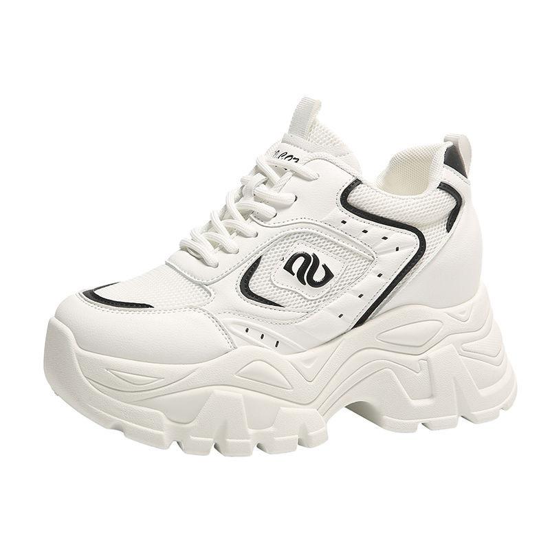 Inner Height Increase Dad Shoes Women's New Autumn Versatile Platform Travel Shoes Tide Is Mesh Sports and Leisure Shoes