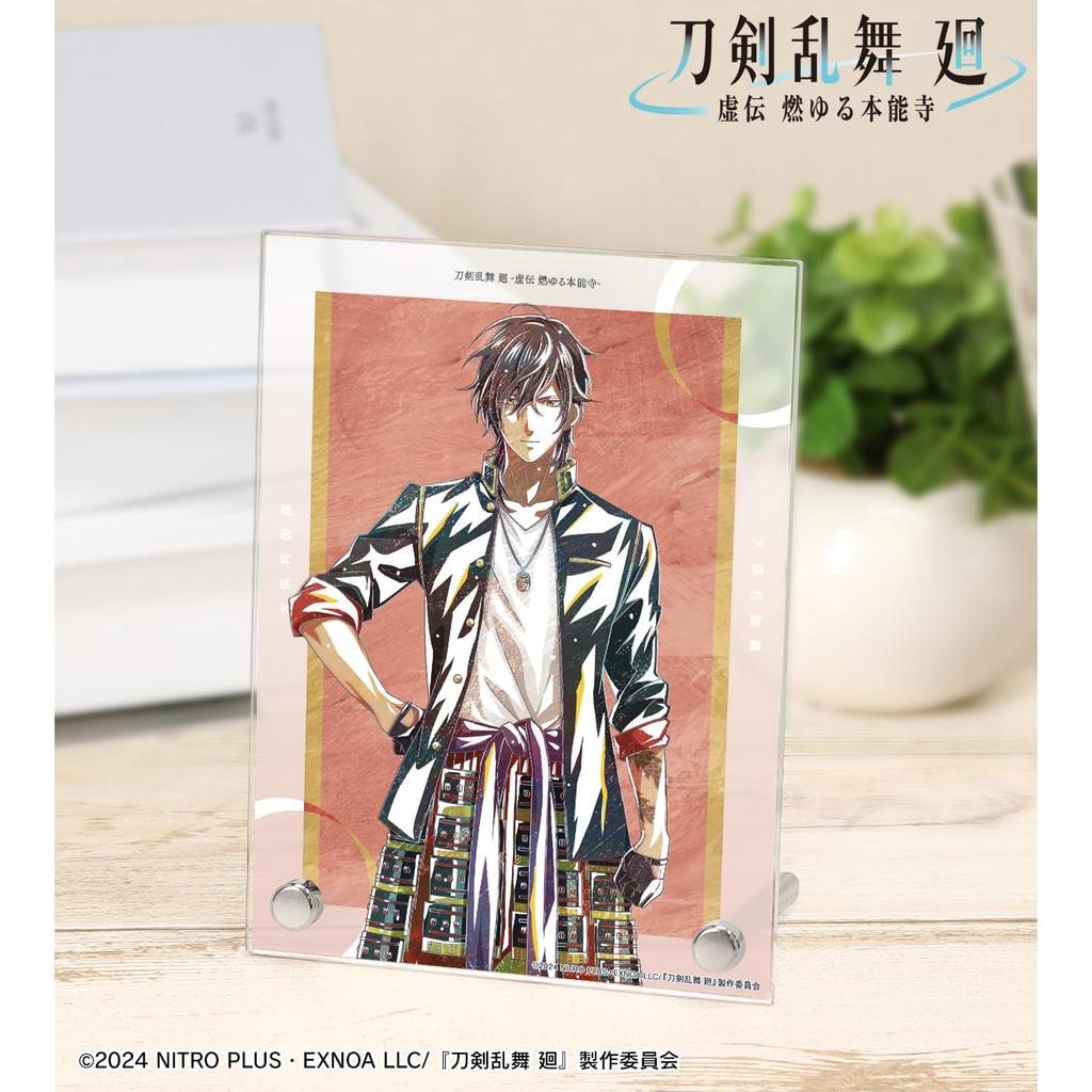 Anime Ranbu Kai Kyoden Burning Okurikara Touken Ranbu Kai Kyoden Burning Honnoji Ani Art 2nd Edition A6 Acrylic Panel "Touken Honnoji"