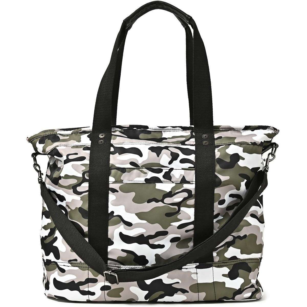 

[Delsol] Big Tote Bag, Camouflage Pattern, Delsol Golf, Golf Wear, Women s, Boston Bag, Golf Bag, Zipper Closure, Shoulder Strap