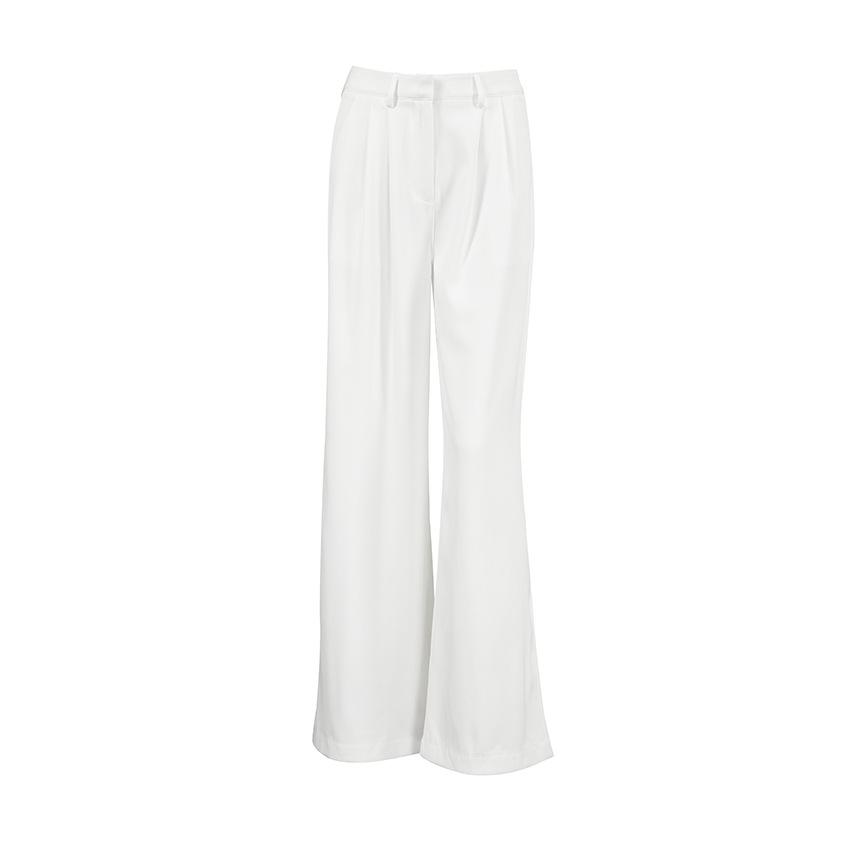 New White Casual Pants High Waist Straight Leg Loose Fit Faionable Autumn Women's Loose Trousers