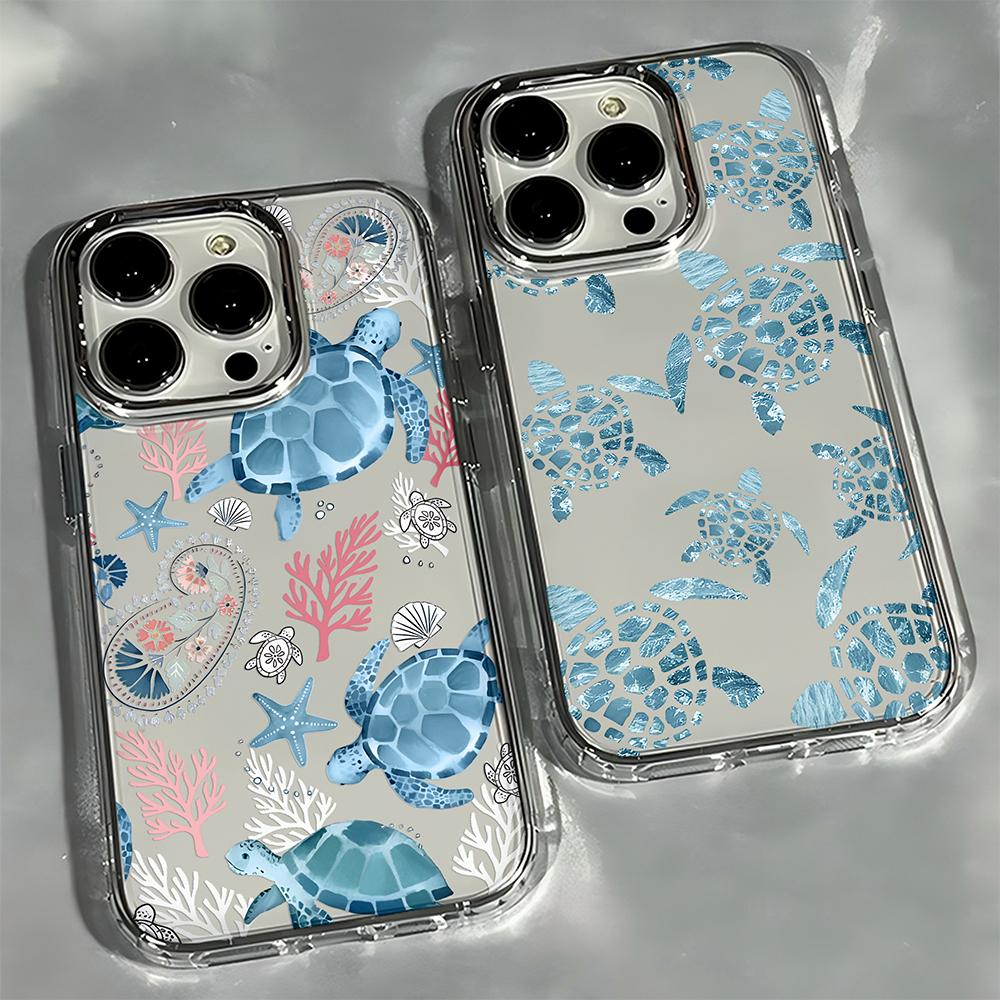 Luxury Summer Cartoon Turtle Pattern Phone Case For Google Pixel 10 9 8 7 8A 9A XL Pro 4G 5G Transparent Silicone TPU Back Cover
