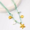 Trendy Knotted Rope DIY Multi-Pendant Necklace: Titanium Steel 18K Gold Adjustable Braided Luxury Clavicle Chain