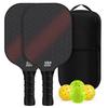 Glass Fiber Pickleball Paddle Set Kids Adults Family Couples Advanced Rackets
