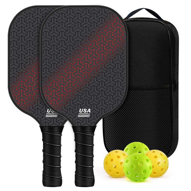Glass Fiber Pickleball Paddle Set Kids Adults Family Couples Advanced Rackets