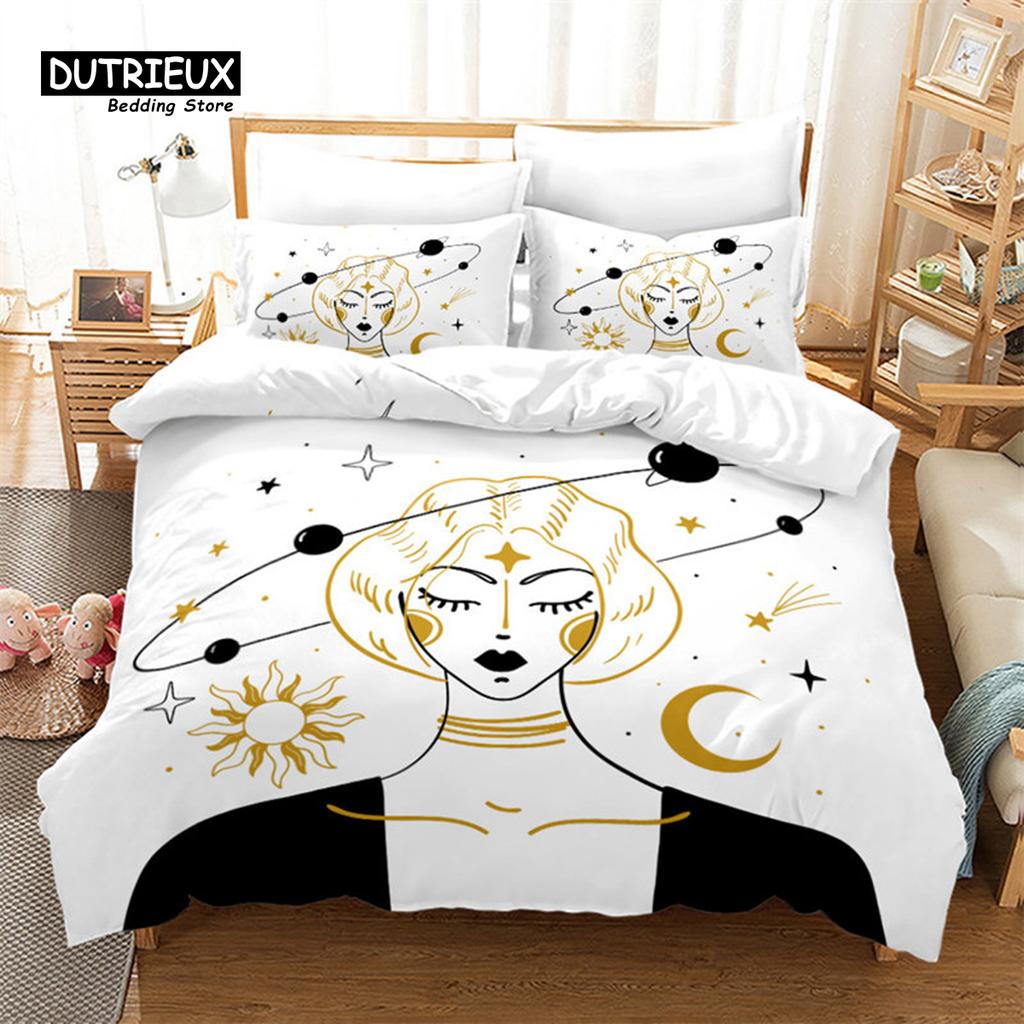 Comfortable Stylish Pattern Duvet Cover Set With Duvet Cover And Pillowcases King Queen Twin Sizes For Boys Girls And Kids