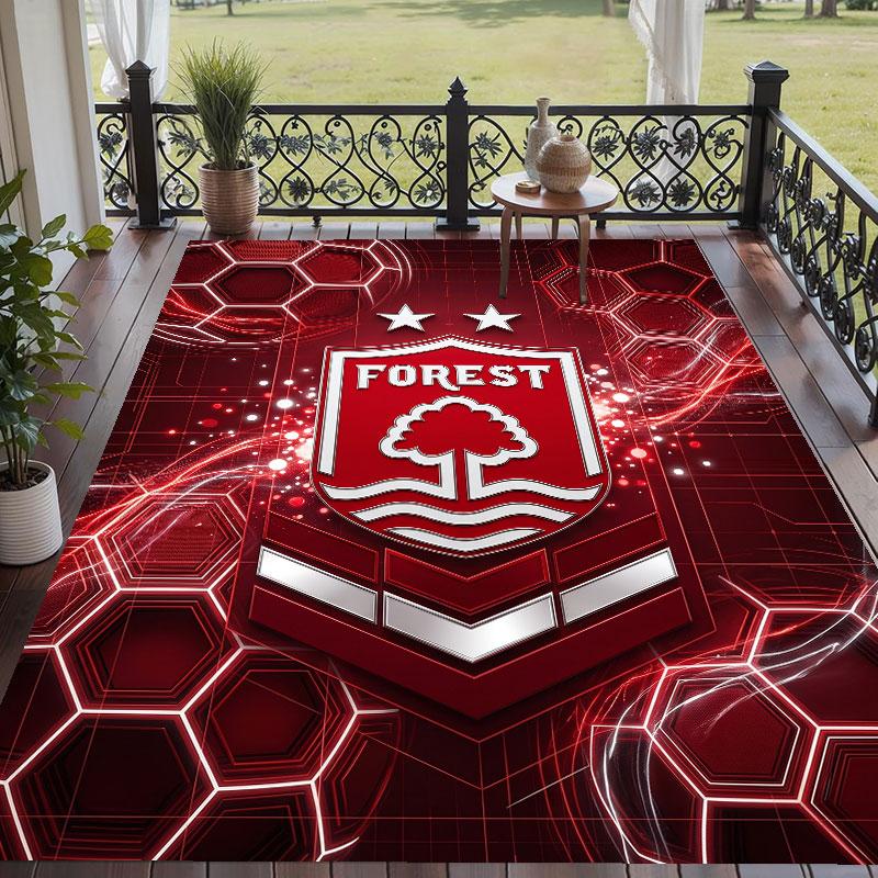 Soft Floor Carpet Nottingham Forest Football Pattern Area Rug Decorative Mat For Home Room Decoration