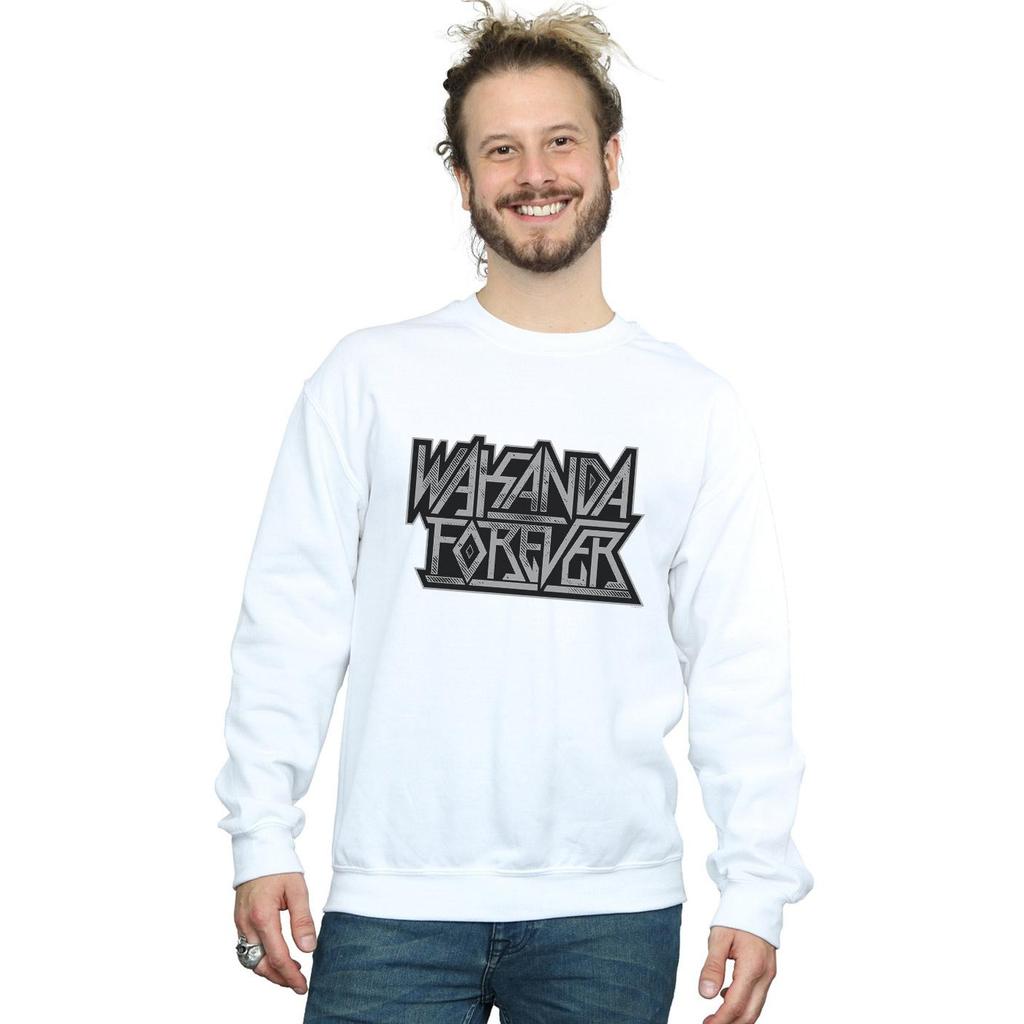 Marvel Mens Wakanda Forever Logo Sweatshirt