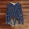 Women's Fashion Casual Long Sleeve Christmas Print Hooded Knitted Sweatshirt